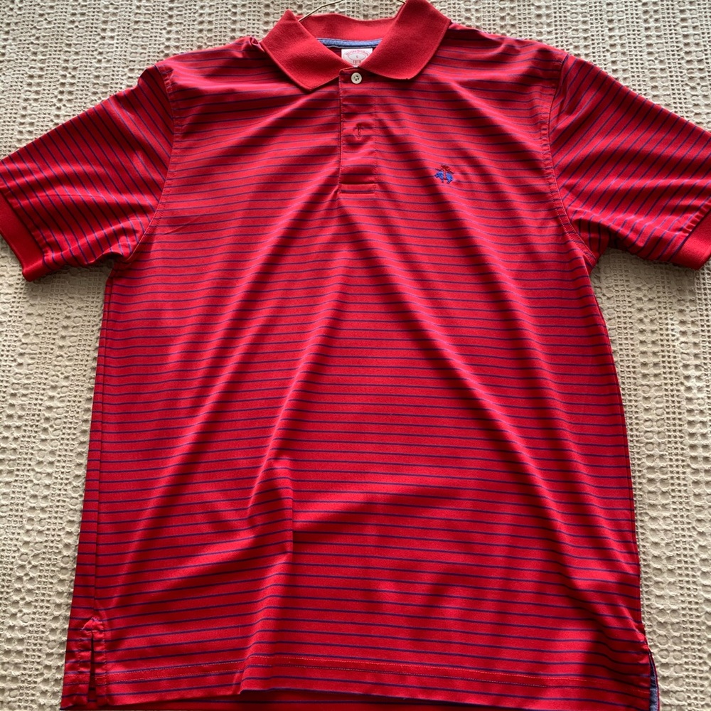 Brooks Brothers Performance Mens Polo - Red